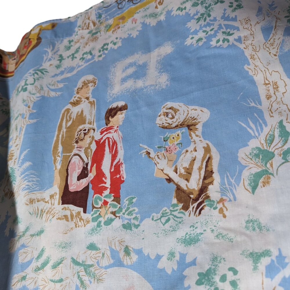 Vintage E.T. Twin Size Flat Sheet